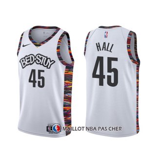 Maillot Brooklyn Nets Donta Hall Ville 2020 Blanc