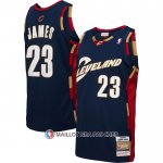 Maillot Enfant Cleveland Cavaliers LeBron James NO 23 Mitchell & Ness 2008-09 Bleu