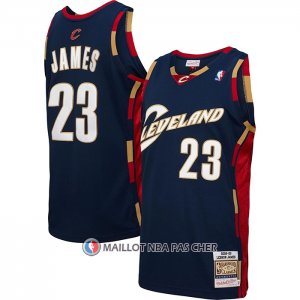 Maillot Enfant Cleveland Cavaliers LeBron James NO 23 Mitchell & Ness 2008-09 Bleu