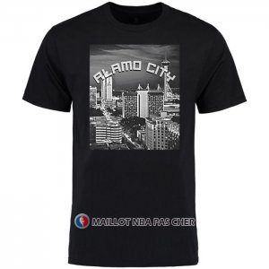 Maillot Manche Courte San Antonio Spurs Ville Noir