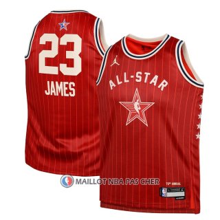 Maillot Enfant All Star 2024 Los Angeles Lakers LeBron James NO 23 Rouge