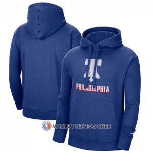 Veste a Capuche Philadelphia 76ers Ville 2020-21 Bleu