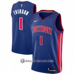 Maillot Detroit Pistons Allen Iverson NO 1 Icon Bleu