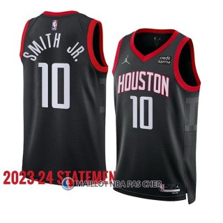 Maillot Houston Rockets Jabari Smith JR NO 10 Statement 2023-24 Noir