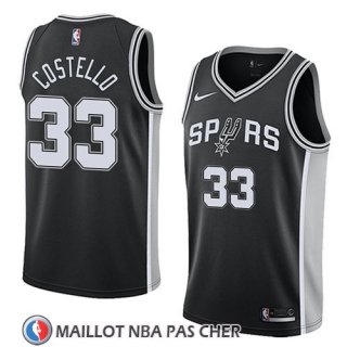Maillot San Antonio Spurs Matt Costello No 33 Icon 2018 Noir