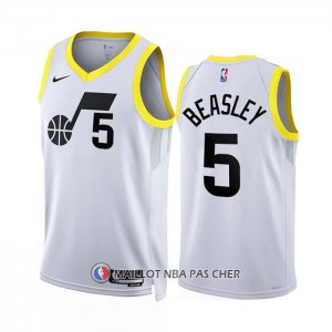 Maillot Utah Jazz Malik Beasley NO 5 Association 2022-23 Blanc