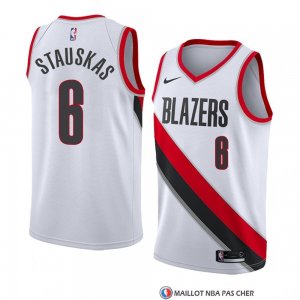 Maillot Portland Trail Blazers Nik Stauskas Association 2018 Blanc