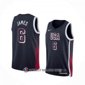 Maillot USA 2024 Lebron James NO 6 Bleu1