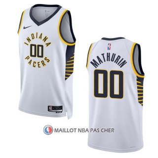 Maillot Indiana Pacers Bennedict Mathurin NO 00 Association 2022-23 Blanc