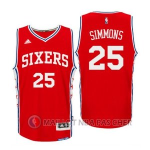Maillot Philadelphia 76ers Simmons #25 Rouge