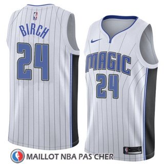 Maillot Orlando Magic Khem Birch No 24 Association 2018 Blanc