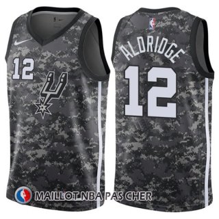 Maillot San Antonio Spurs Aldridge 12 Ciudad 2017-18 Gris