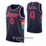 Maillot Philadelphia 76ers Tyrese Maxey NO 0 Ville 2021-22 Bleu