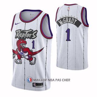 Maillot Tornto Raptors Tracy McGrady NO 1 Classic Edition Blanc