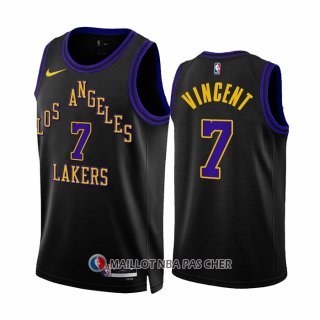 Maillot Los Angeles Lakers Gabe Vincent NO 7 Ville 2023-24 Noir