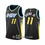 Maillot Indiana Pacers Bruce Brown JR. NO 11 Ville 2023-24 Noir