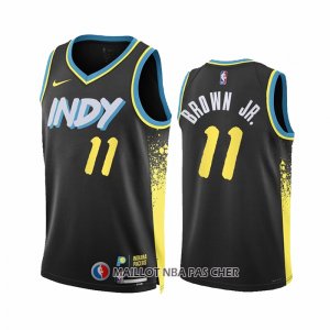 Maillot Indiana Pacers Bruce Brown JR. NO 11 Ville 2023-24 Noir
