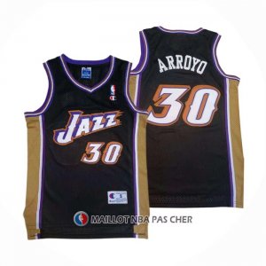 Maillot Utah Jazz Carlos Arroyo NO 30 Retro Noir