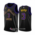 Maillot Los Angeles Lakers Anthony Davis NO 3 Ville 2023-24 Noir