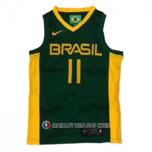 Maillot Bresil Anderson Varejao No 11 2019 FIBA Baketball World Cup Vert