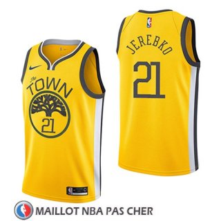 Maillot Golden State Warriors Jonas Jerebko Earned 2018-19 Jaune