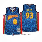 Maillot Golden State Warriors NO 93 Bape Mitchell & Ness 2009-10 Bleu