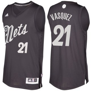 Maillot Navidad 2016 Greivis Vasquez Nets 21 Noir
