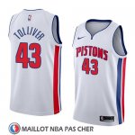 Maillot Detroit Pistons Anthony Tolliver No 43 Association 2018 Blanc