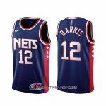 Maillot Brooklyn Nets Joe Harris NO 12 Ville 2021-22 Bleu