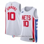 Maillot Brooklyn Nets Ben Simmons NO 10 Classic 2022-23 Blanc