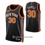 Maillot New York Knicks Julius Randl NO 30 Ville 2021-22 Noir