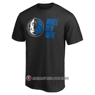 Maillot Manche Courte Dallas Mavericks Whole New Game Noir