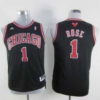 Maillot Enfant de Noir Rose Chicago Bulls Revolution 30