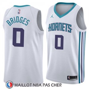 Maillot Charlotte Hornets Miles Bridges No 0 Association 2018 Blanc