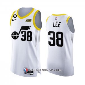 Maillot Utah Jazz Saben Lee NO 38 Association Authentique 2022-23 Blanc