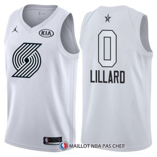 Maillot All Star 2018 Portland Trail Blazers Damian Lillard 0 Blanc
