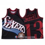 Maillot Philadelphia 76ers Wilt Chamberlain Mitchell & Ness Big Face Noir