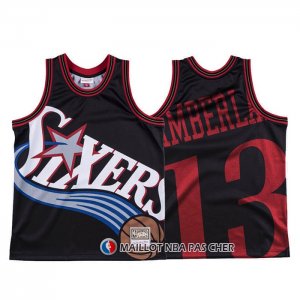 Maillot Philadelphia 76ers Wilt Chamberlain Mitchell & Ness Big Face Noir