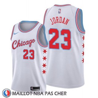 Maillot Chicago Bulls Michael Jordan Ville Edition 2017 18 Blanc