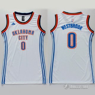 Maillot Femme de Durant Oklahoma City Thunder #0 Blanc