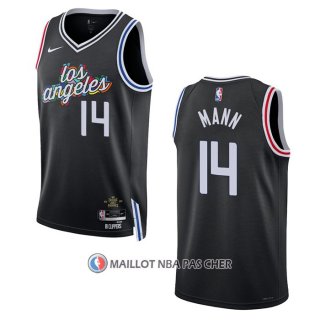 Maillot Los Angeles Clippers Terance Mann NO 14 Ville 2022-23 Noir