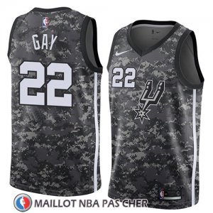 Maillot San Antonio Spurs Rudy Gay No 22 Ciudad 2018 Gris