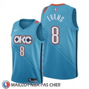 Maillot Oklahoma City Thunder Jawun Evans Ville Bleu  Maillot Oklahoma City Thunder Jawun Evans Ville Bleu