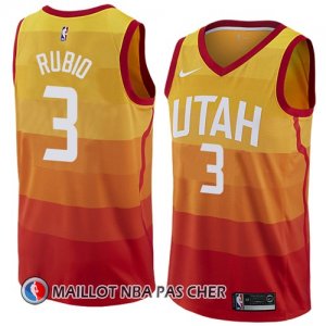 Maillot Utah Jazz Rubio 3 Ciudad 2017-18 Orange