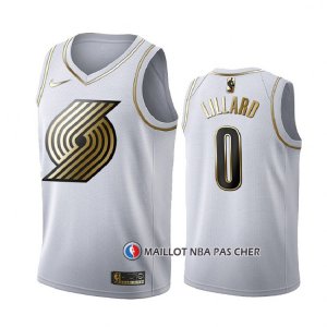 Maillot Golden Edition Portland Trail Blazers Damian Lillard Blanc