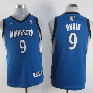 Maillot Enfant de Bleu Rubio Minnesota Timberwolves Revolution 30