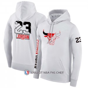 Veste a Capuche Chicago Bulls Michael Jordan Blanc