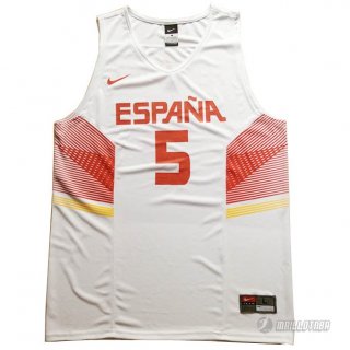 Maillot Fernandez Espana 2014 #5 Blanc