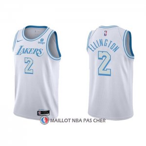 Maillot Los Angeles Lakers Wayne Ellington NO 2 Ville 2021-22 Blanc