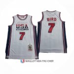 Maillot USA 1992 Larry Bird NO 7 Blanc1